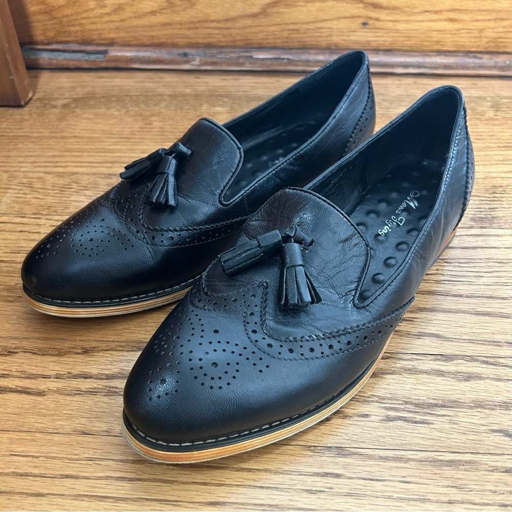 TRULAND Mocassini In Pelle Da Donna, Loafers Brogue Con Nappe, Suola In Gomma, Per Ufficio E Tempo Libero
